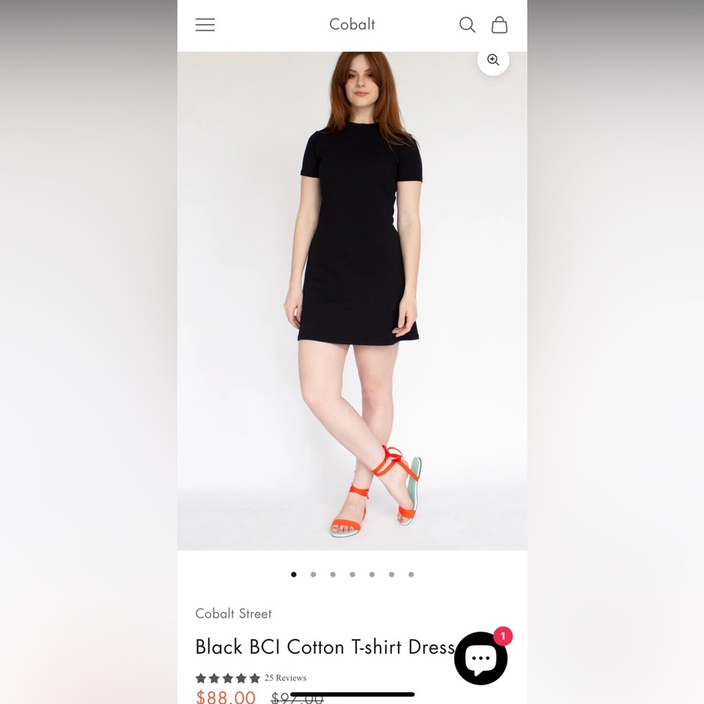 Chic Black Short Sleeve Mini Dress - Picture 3 of 3